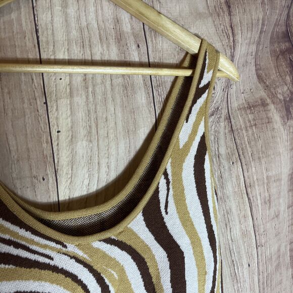 NWT RSQ Swirl Woman’s Bodycon Tank Dress Size Large Viscose Polyester Nylon - Picture 9 of 10